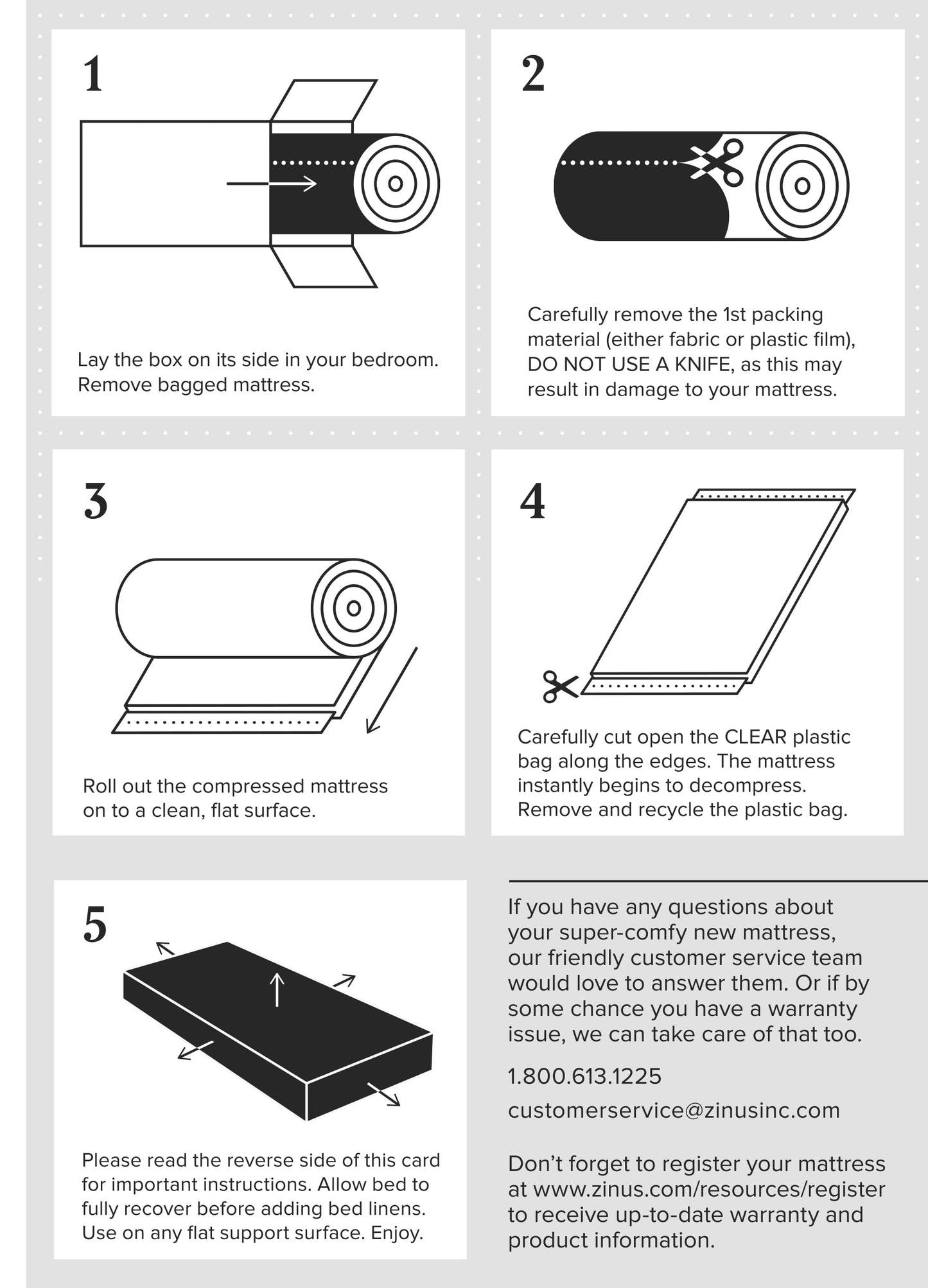 Slumber 1 by Zinus 8in Quilted Pocket Spring Mattress, Twin new