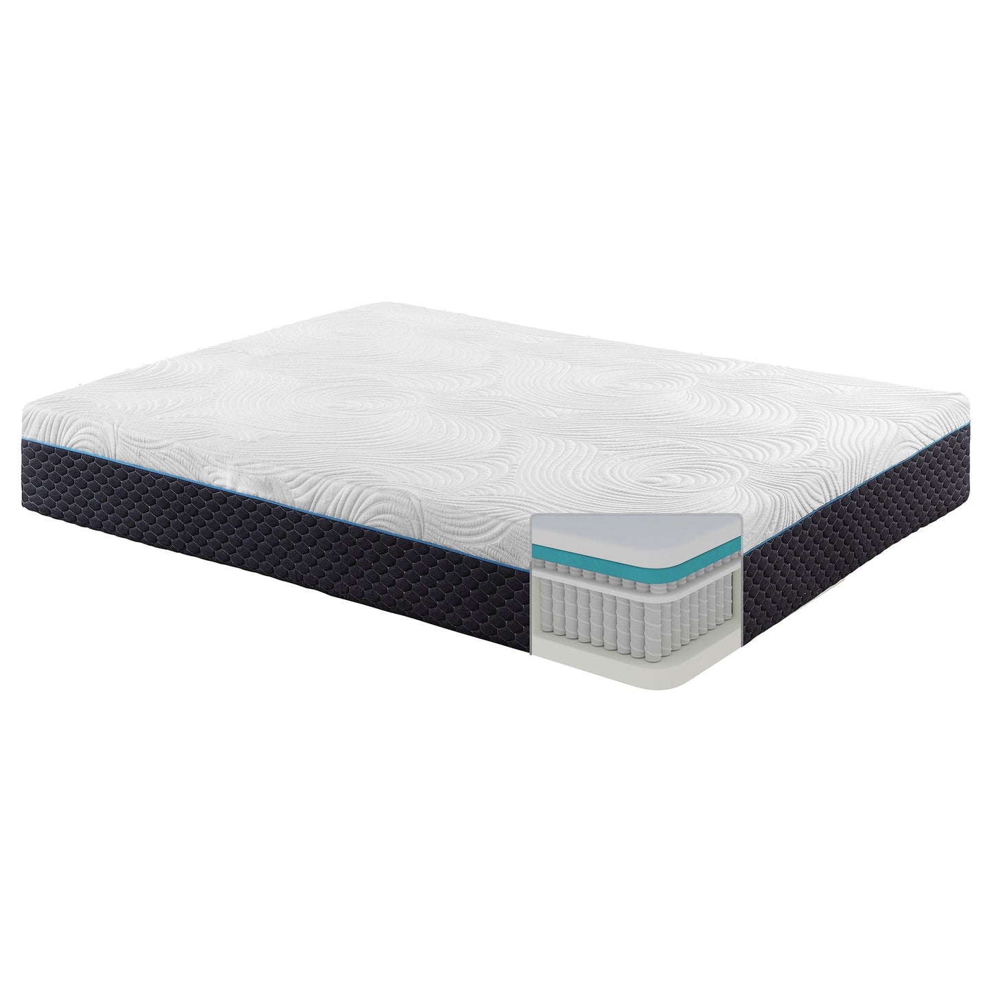 OakvillePark Dorchester 11-Inch Latex Microcoil Hybrid Mattress, Twin