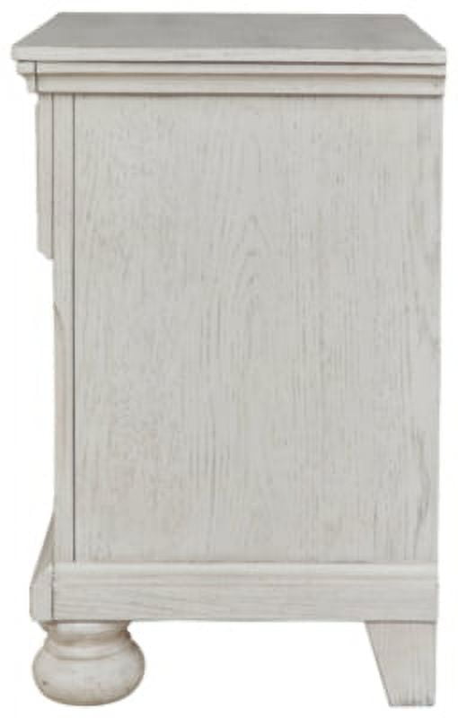 Ashley Signature Design Robbinsdale Nightstand, 1 Drawer, Antique White for Bedroom