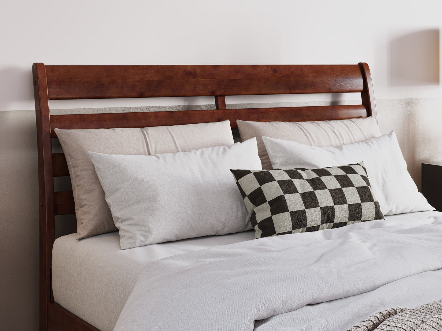 AFI Savannah Full Solid Wood Low Profile Platform Bed, Walnut