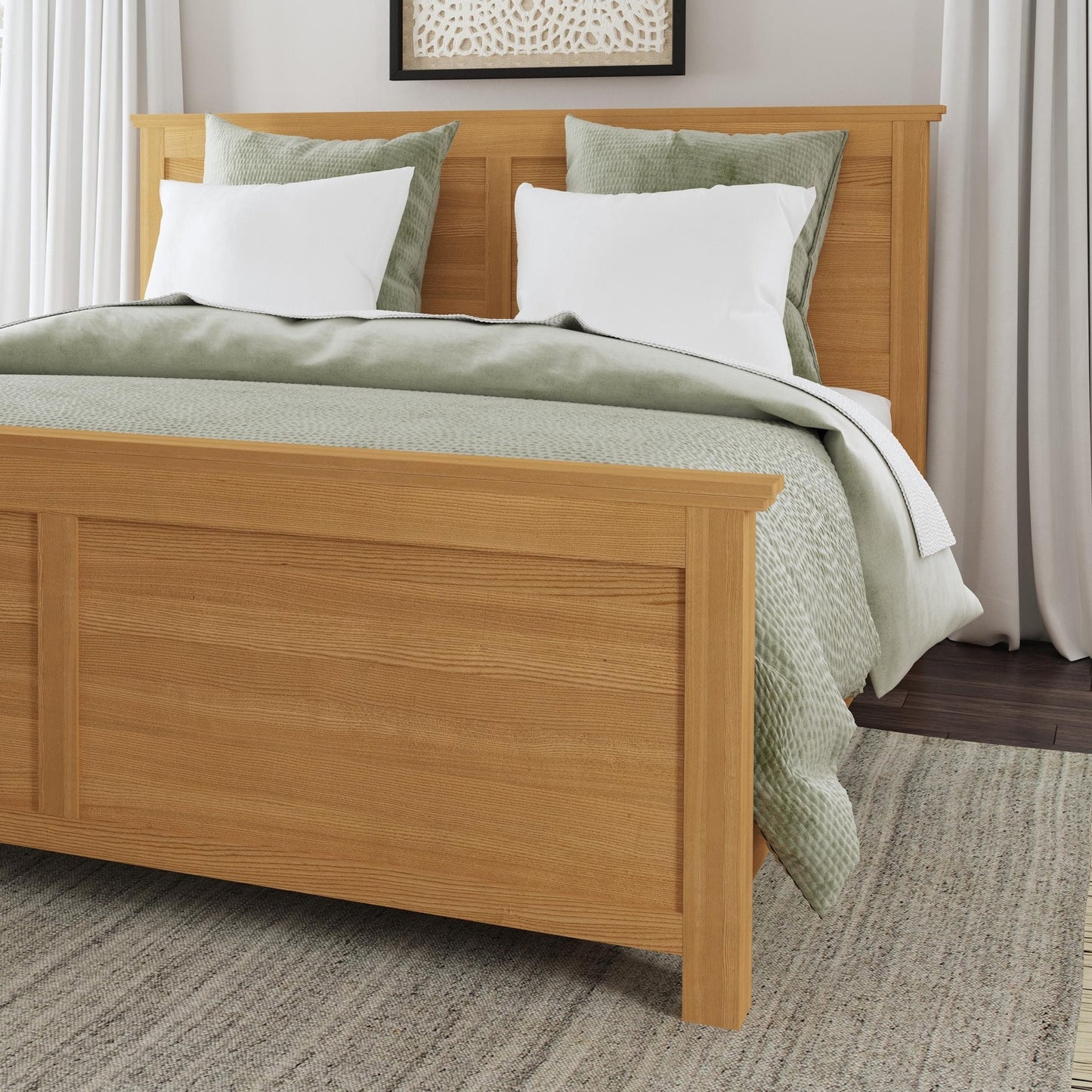 Oak Park 3- Piece Brown Wood King Bed and Two Nightstands Set by Homestyles