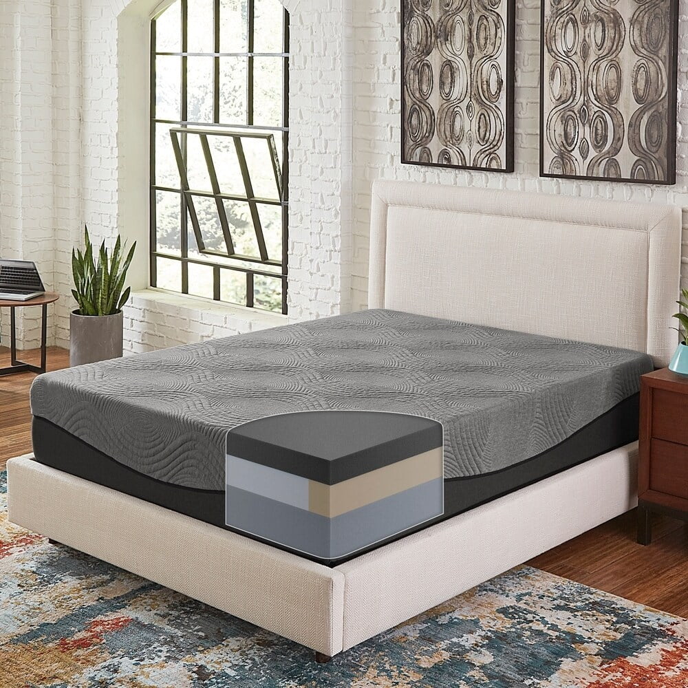 Slumber Solutions Active 14-inch Charcoal Memory Foam Mattress