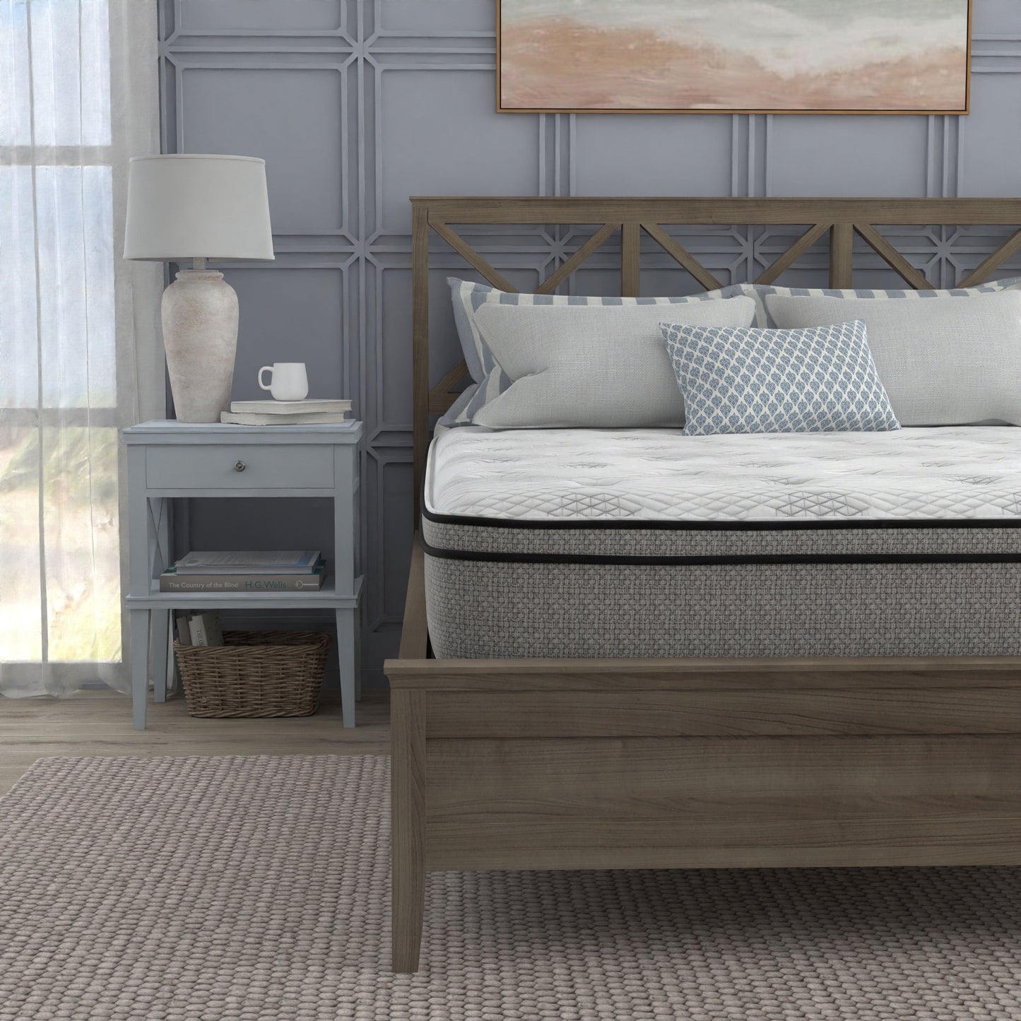 Sleep Inc. 12 Inch Medium Firm Hybrid Mattress, California King