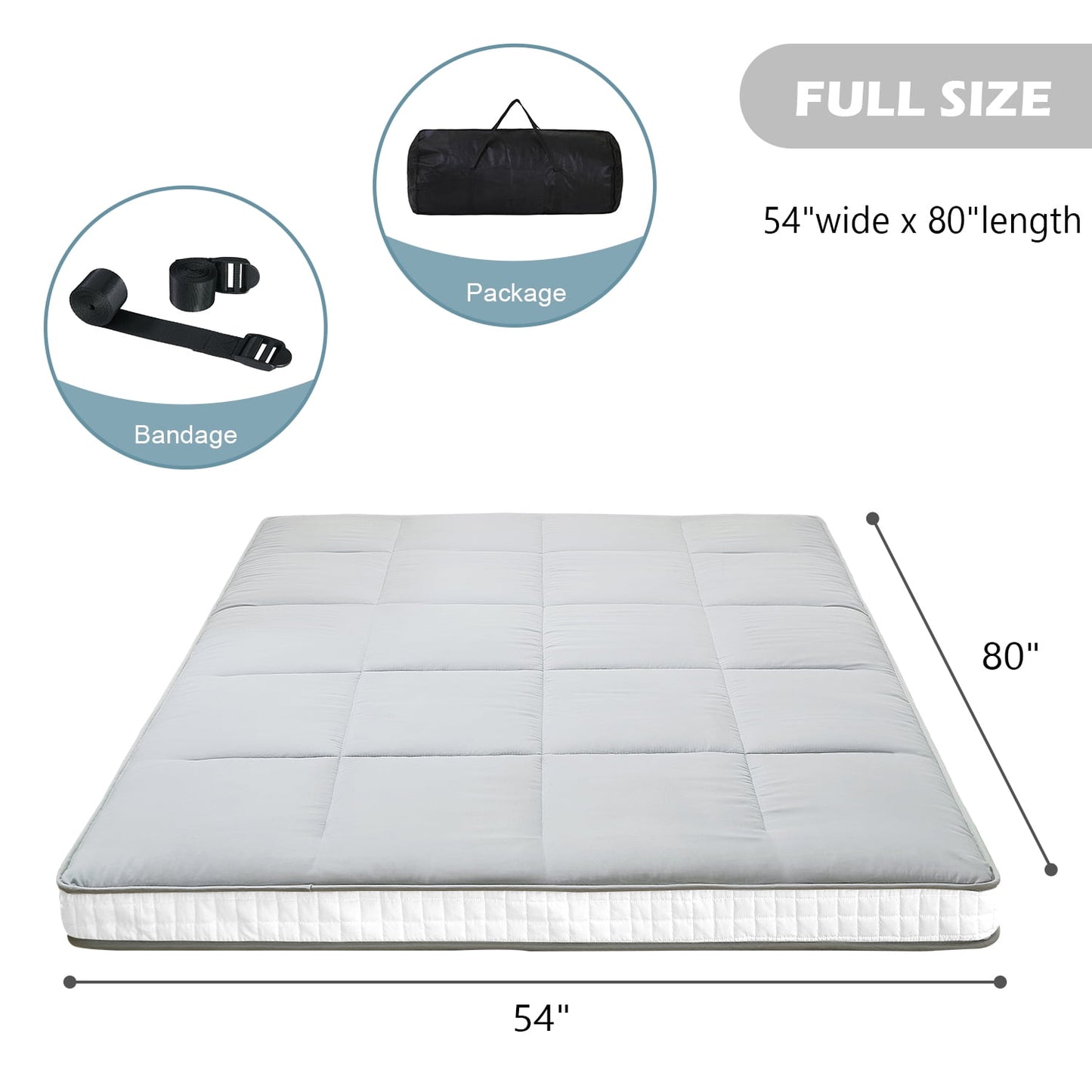 SLSY Futon Mattress, Extra Thick Padded Japanese Floor Mattress Quilted Bed Mattress Topper, Folding Floor Lounger Sleeping Pad Guest Bed