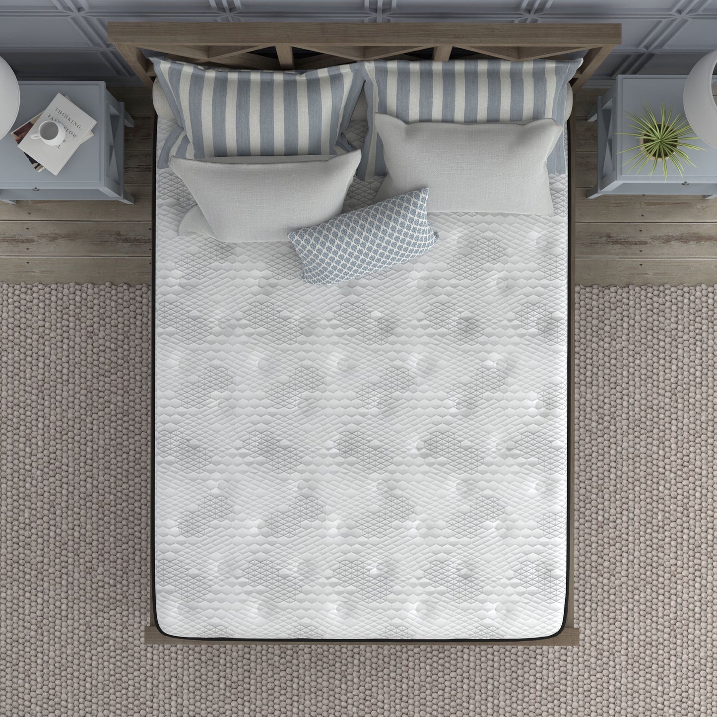 Sleep Inc. 10 Inch Medium Firm Hybrid Mattress, California King