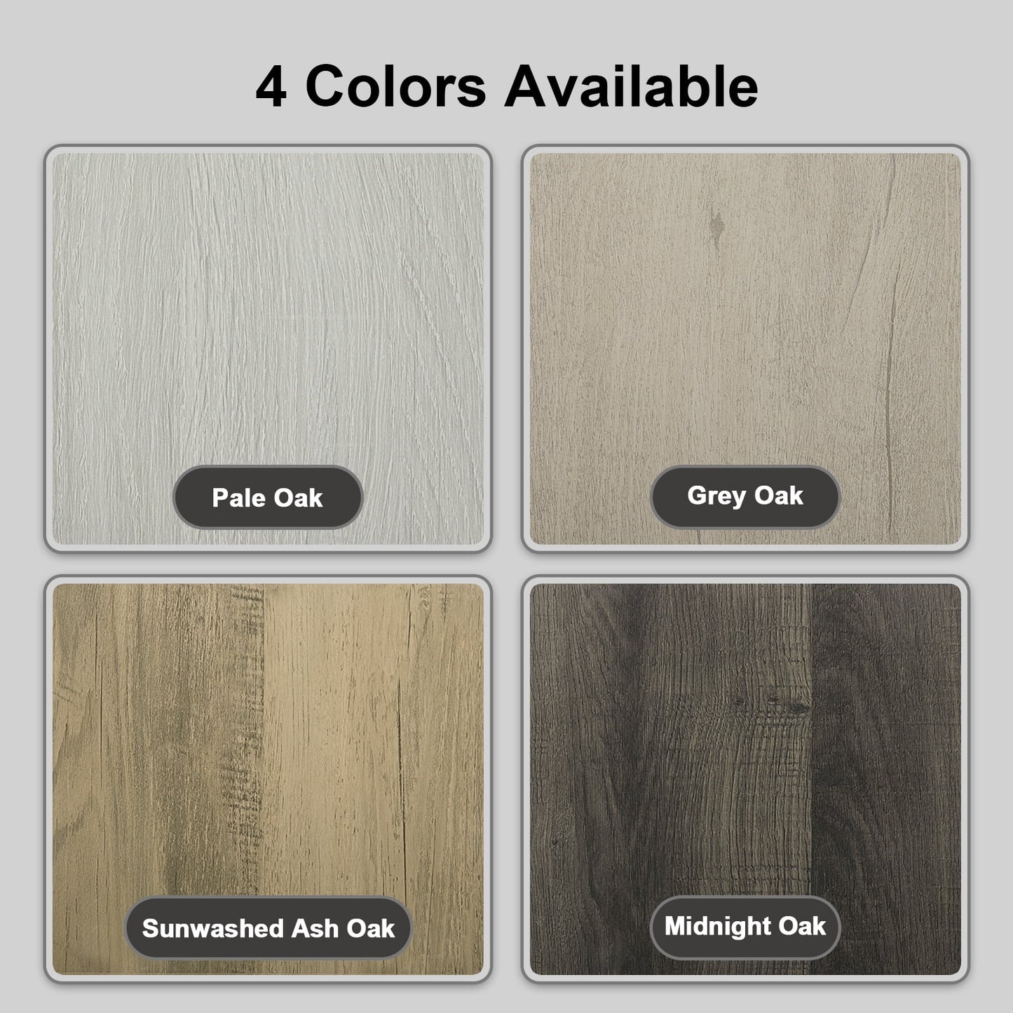 OAKHAM Pair of Nightstands with Drawers & USB/Type-C Charging Station, Bedroom End Tables, Gray Oak