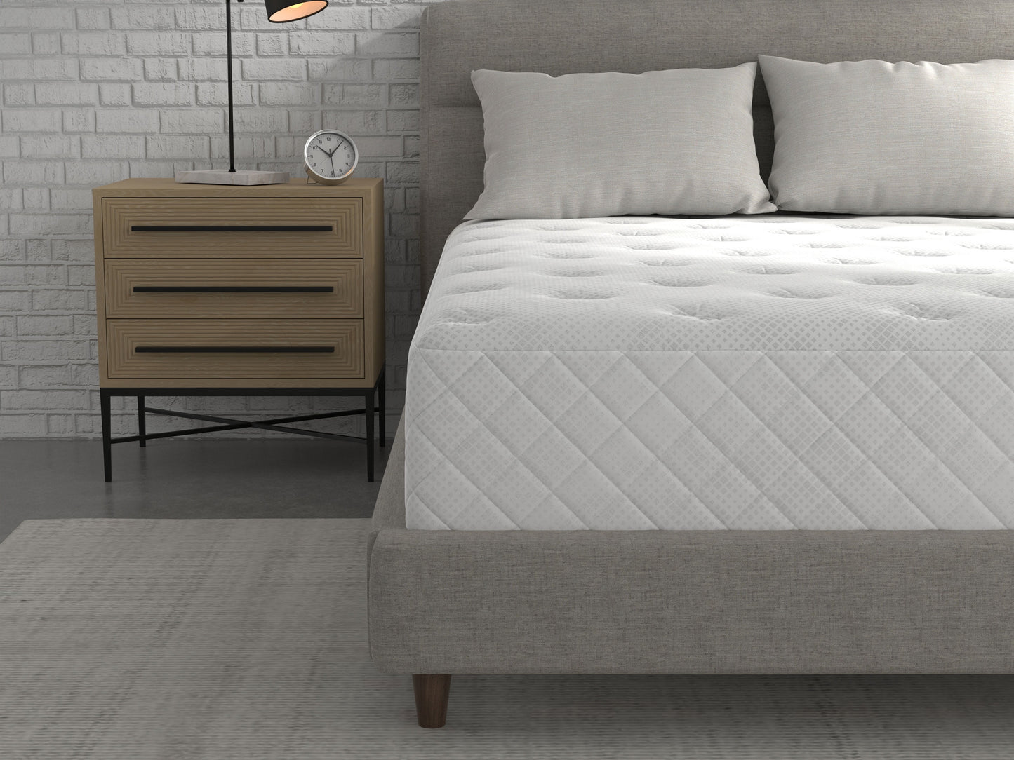 SleepFresh Clean and Cool 12in Medium Hybrid Mattress - Queen